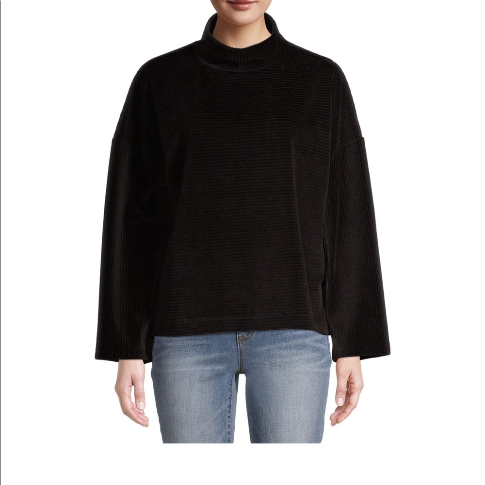 Time and tru corduroy mock neck top NWT